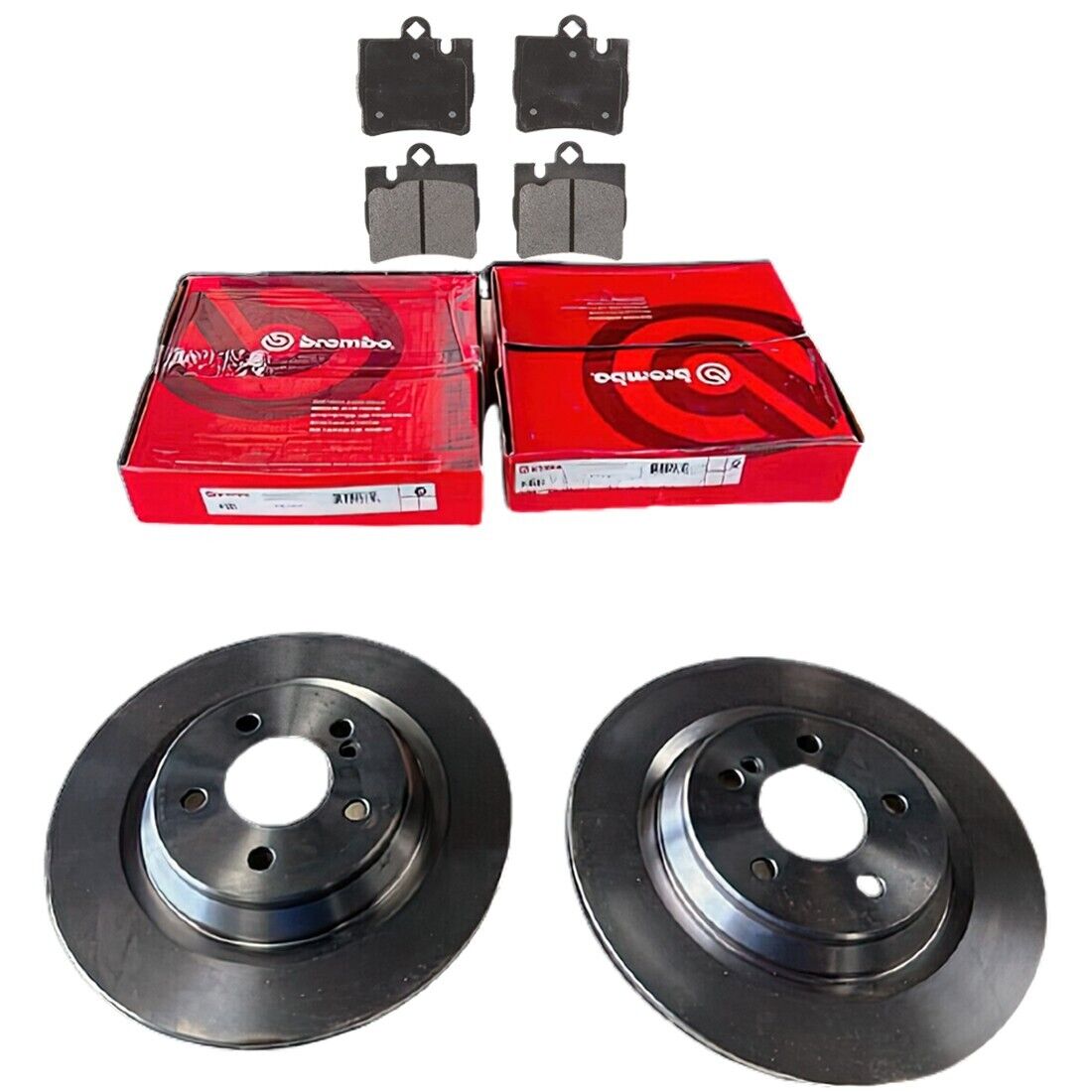 Rear Brembo Disc Brake Rotors & Pads For Mercedes-Benz S600, S55-CL55 AMG; 315mm
