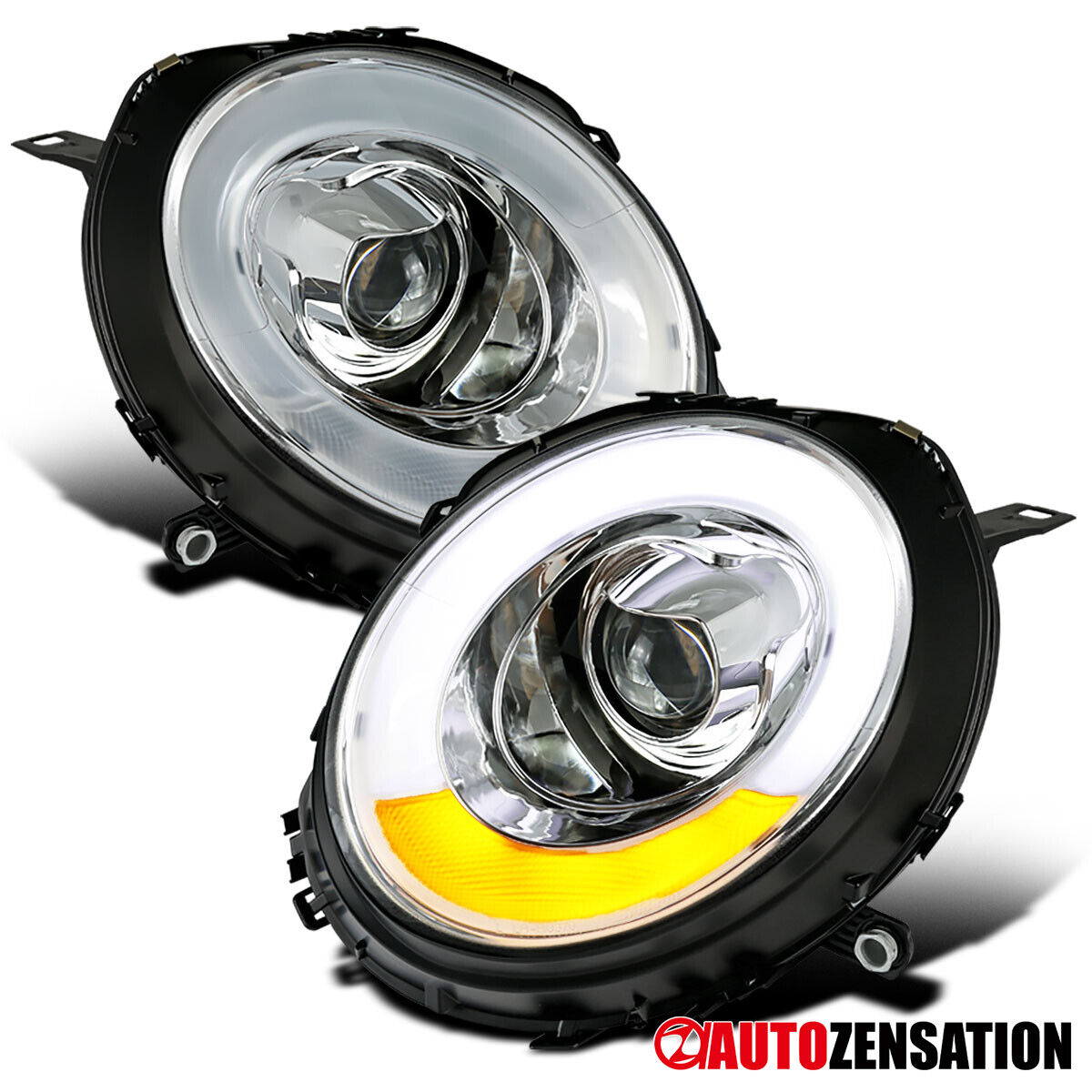 Fit 2007-2013 Mini Cooper S R56 2009-2015 R57 LED Bar Projector Headlights Lamps