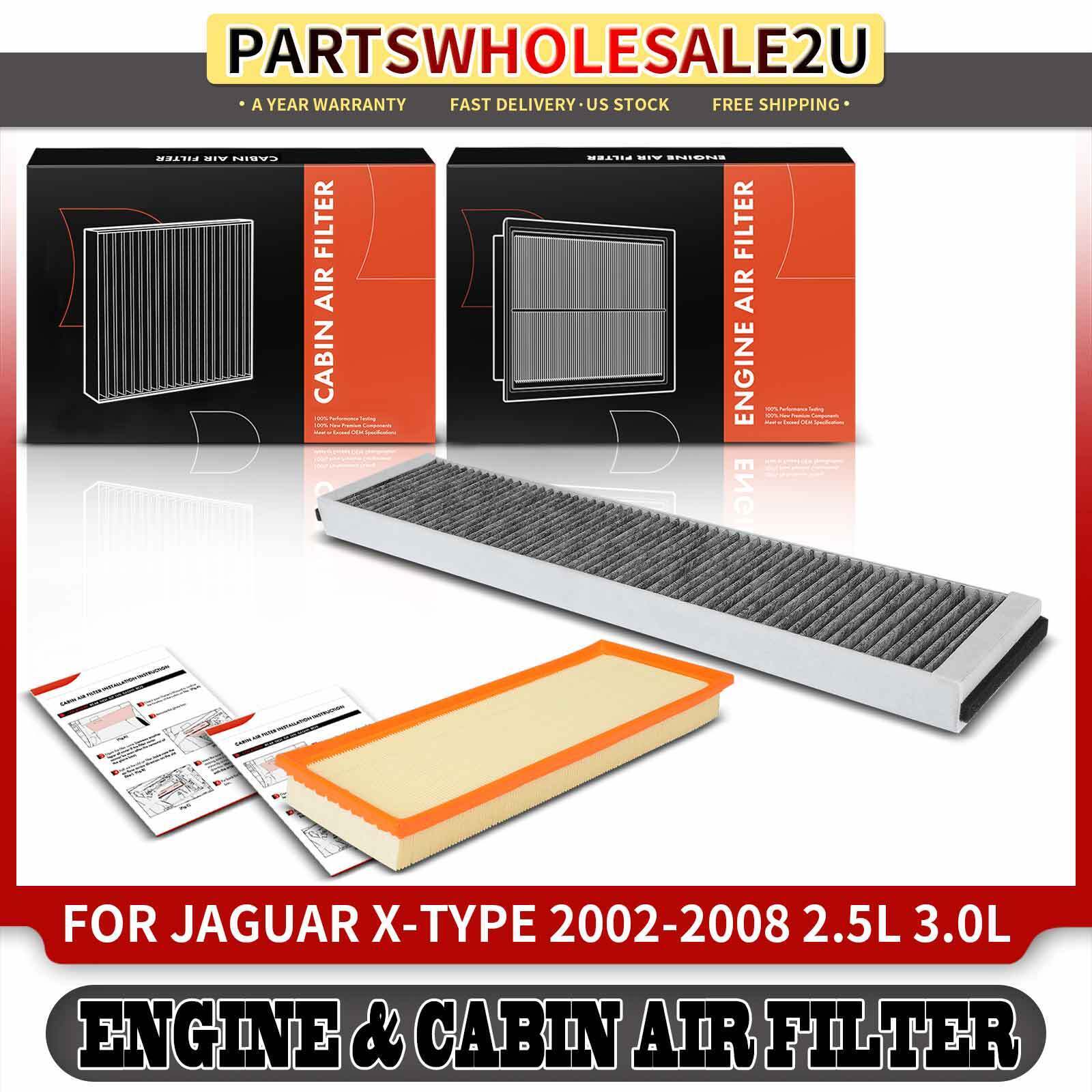 Engine & Activated Carbon Cabin Air Filter for Jaguar X-Type 2002 2003-2008