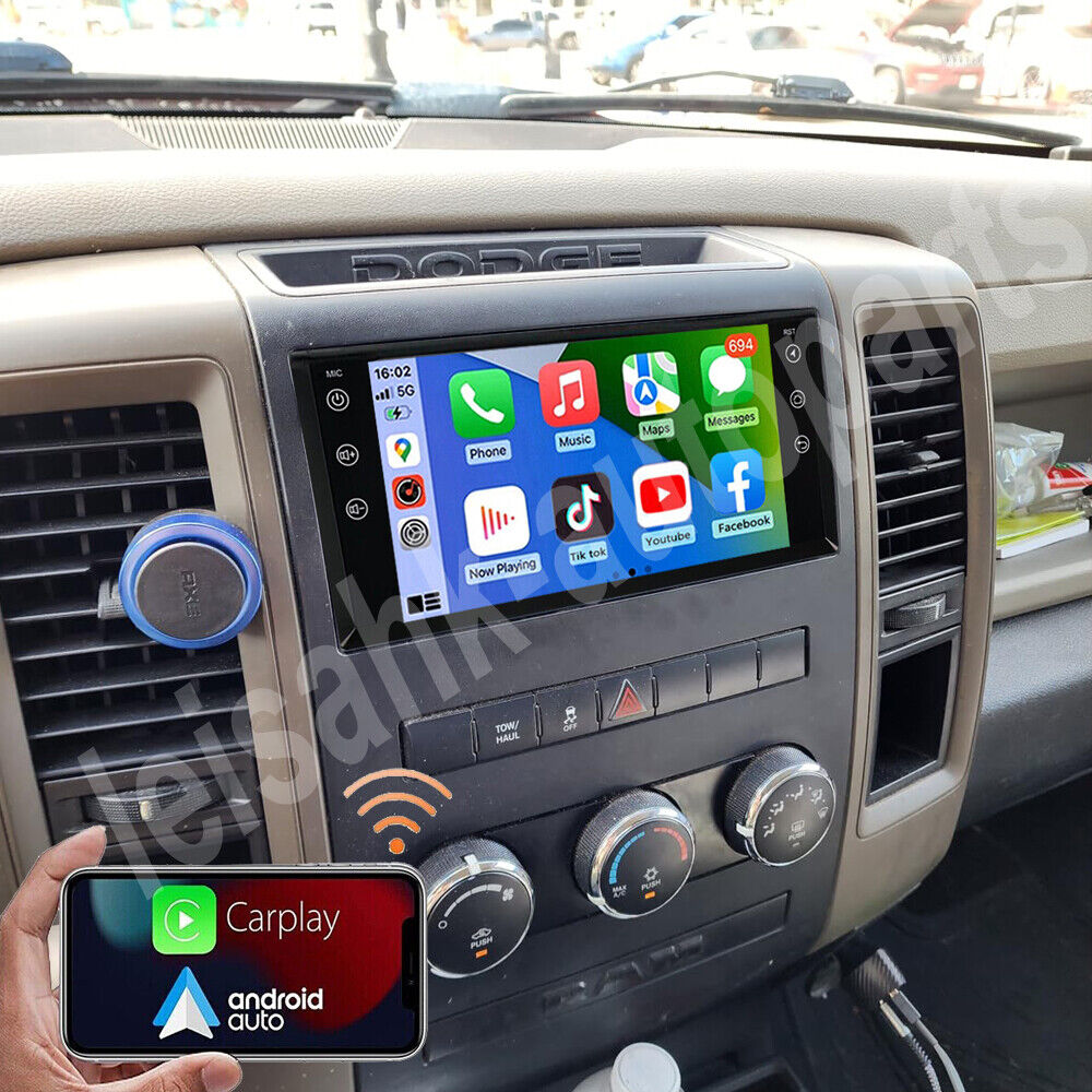 For 2009-2012 RAM 1500 2500 3500 Wifi CarPlay Car Radio GPS Stereo Android 2+32G