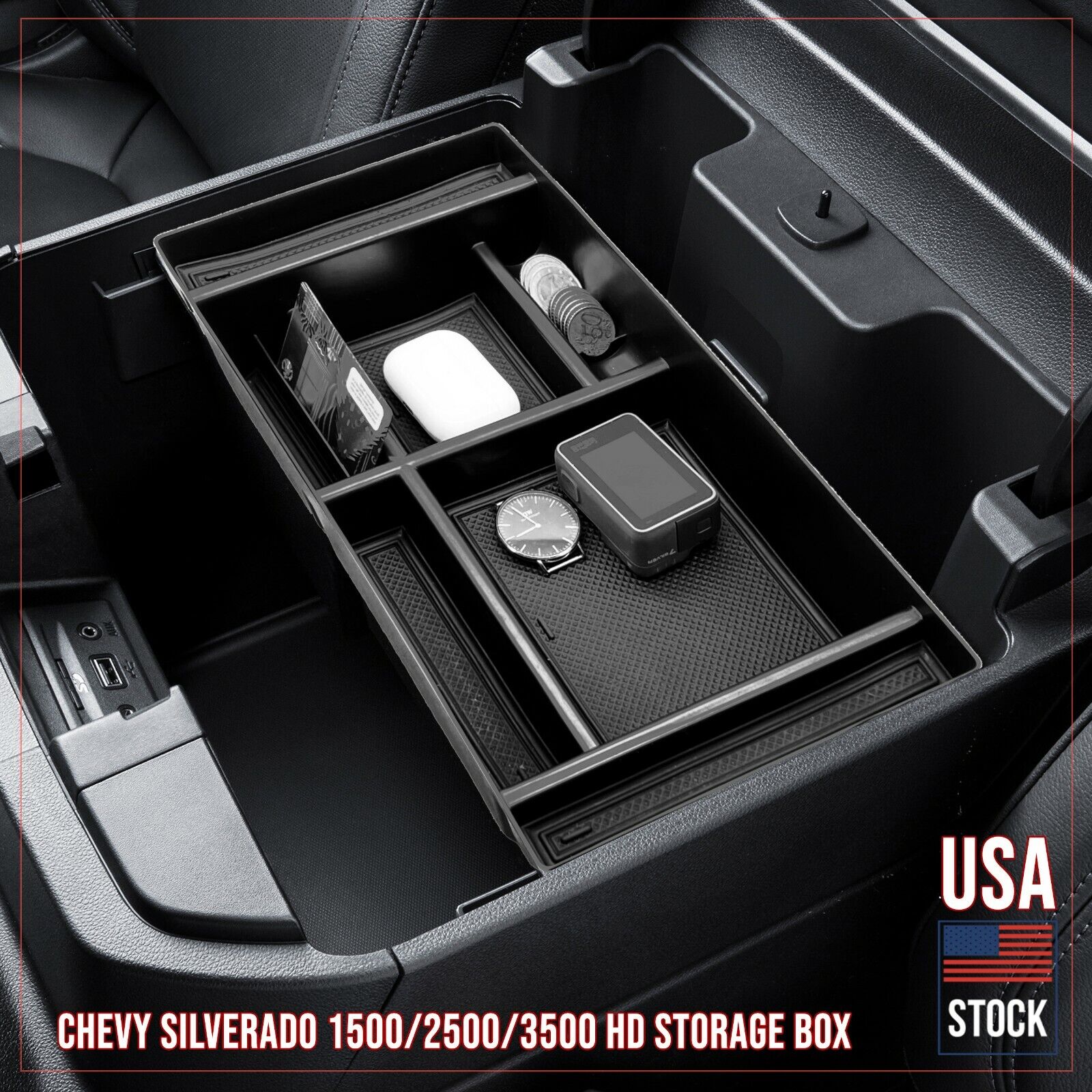 Center Console Organizer Tray For Chevy Silverado 1500 GMC Sierra 1500 2019-2021