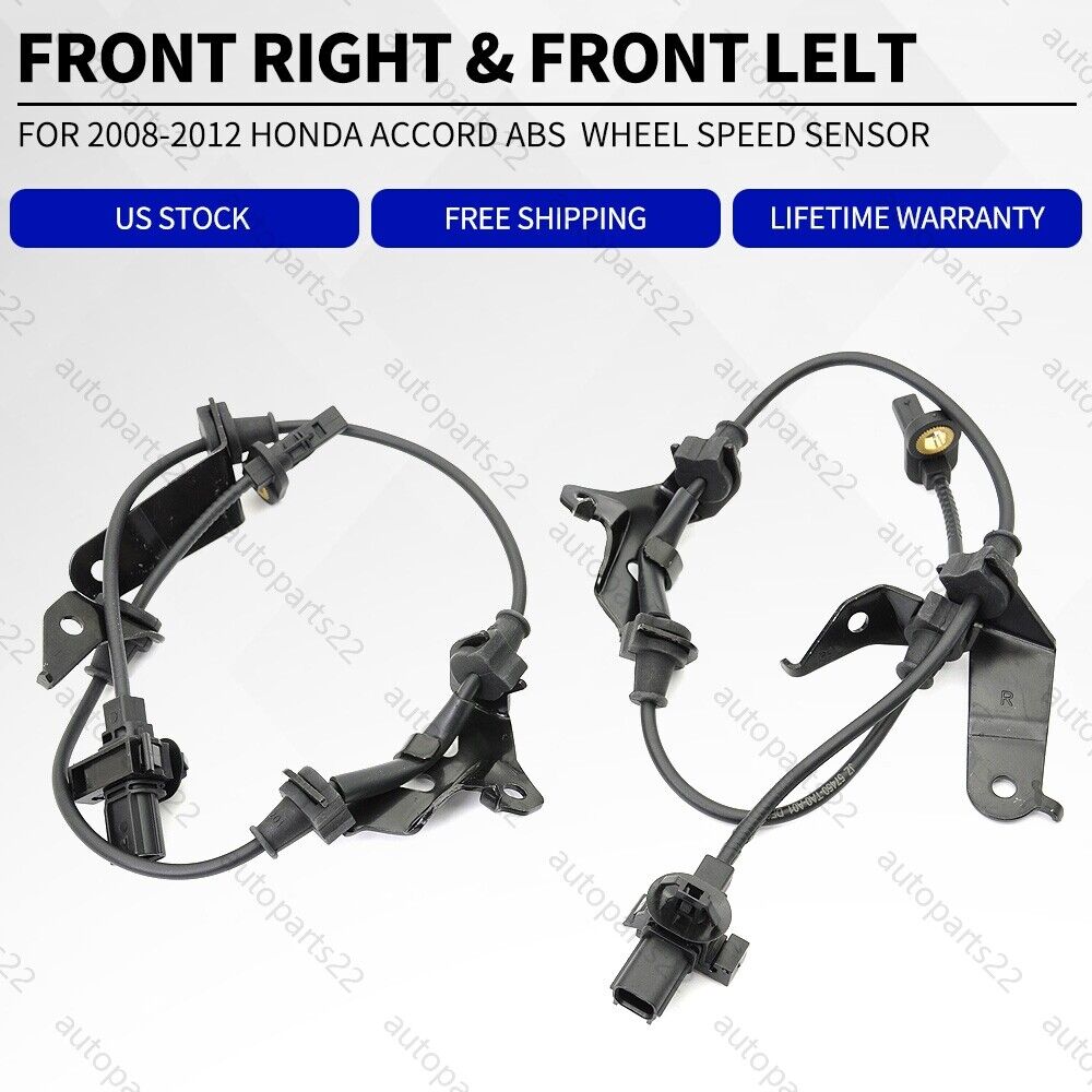 2X ABS Wheel Speed Sensor Front Left & Right :Fit: HONDA ACCORD 2008-2012