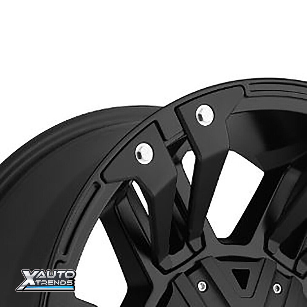 KMC XD Series XD822 Wheel Insert Fins Black 20X9 ET +18 12 Pcs 822FIN29018B