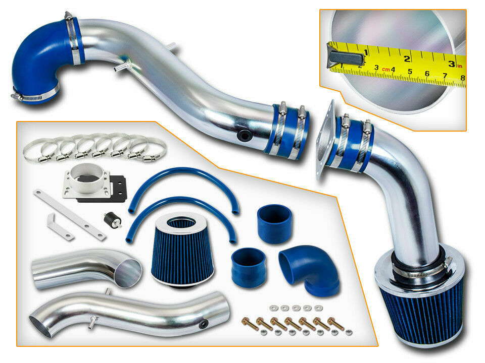 BCP BLUE 98-03 Escort ZX2 2.0L L4 AT/MT Cold Air Intake Induction Kit + Filter