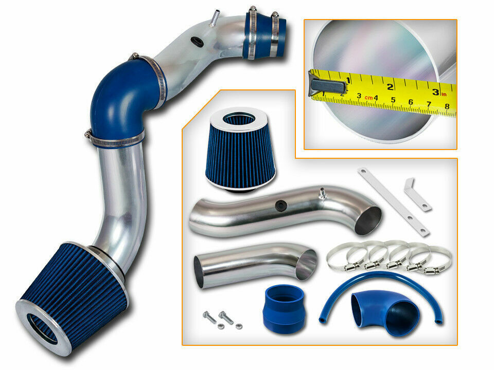 BCP BLUE 2004-2008 Chevy Aveo 1.6L L4 Racing Cold Air Intake Kit + Filter