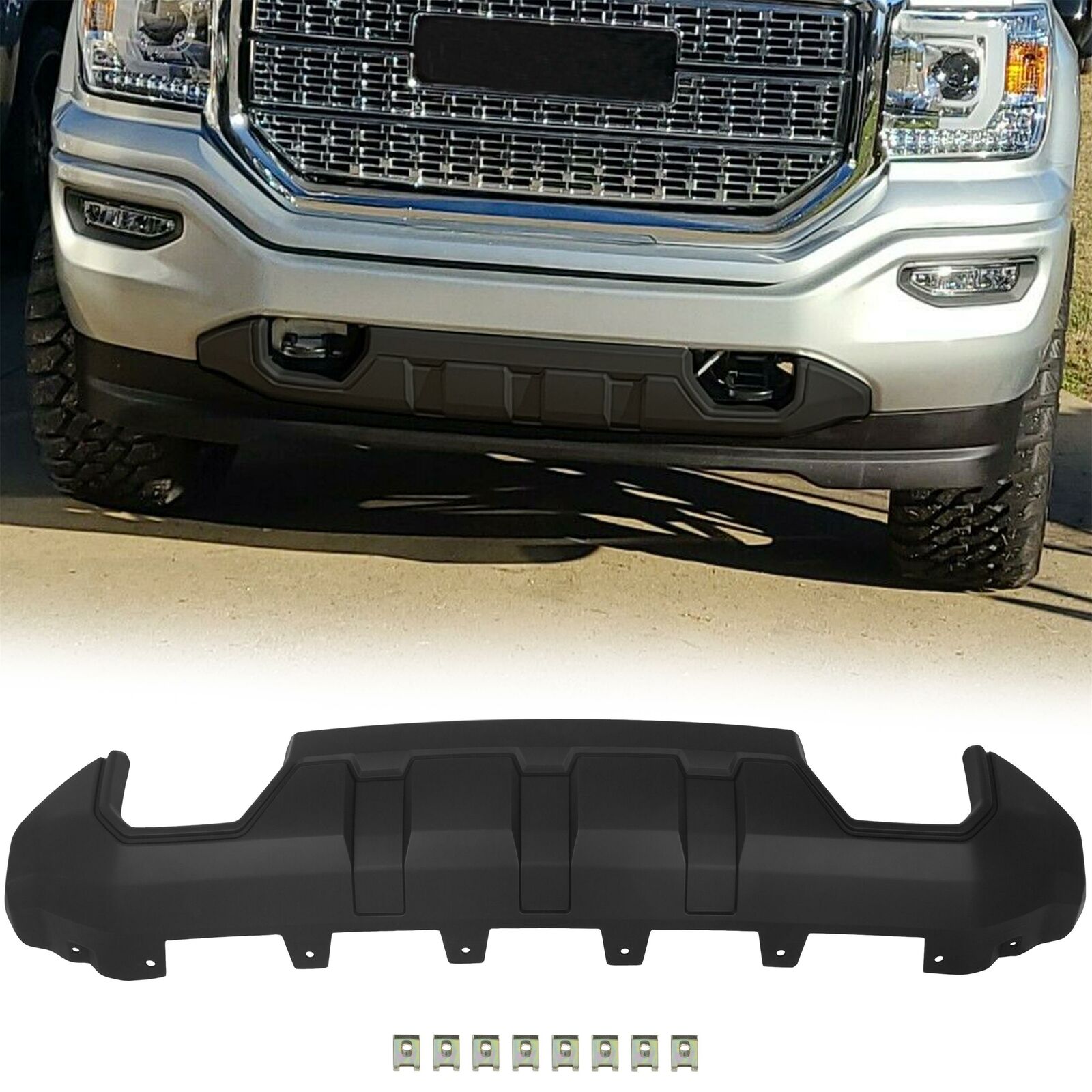 For 2016-2019 GMC Sierra 1500 Pickup Front Bumper Skid Plate Valance Lower Cover
