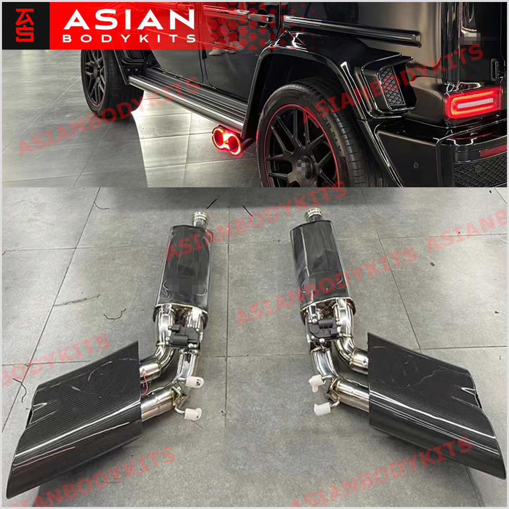 VALVED EXHAUST CARBON TIPS for MERCEDES BENZ AMG G63 G500 G550 W463A W464 18+