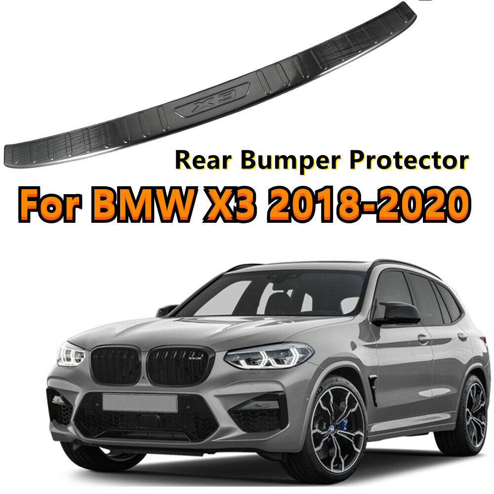 For BMW X3 2018-20 Outer Trunk Sill Plate Guard Rear Bumper Protector Trim USA