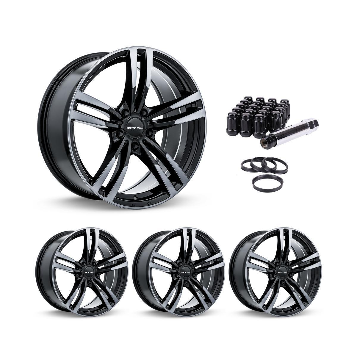 Wheel Rims Set with Black Lug Nuts Kit for 19 BMW 340i GT xDrive P877342 19 inch