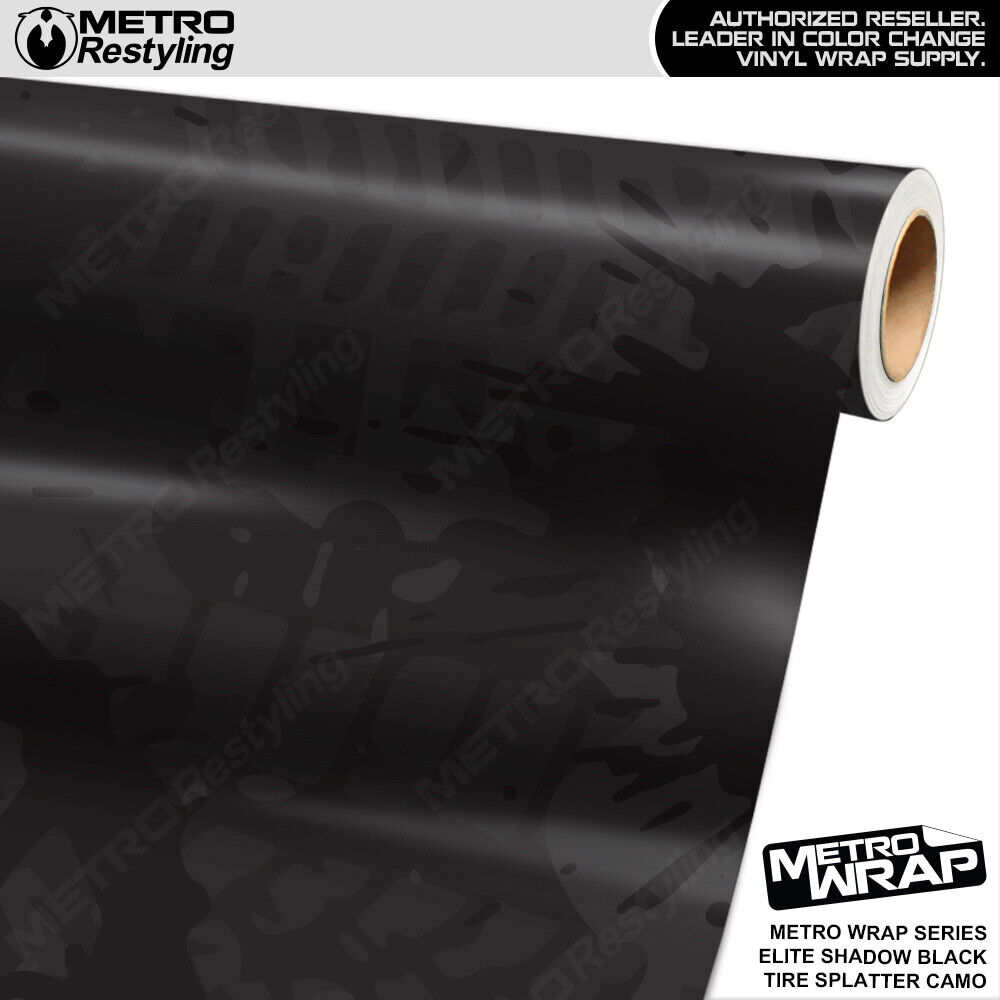 Metro Wrap Tire Splatter Elite Shadow Black Premium Vinyl Film