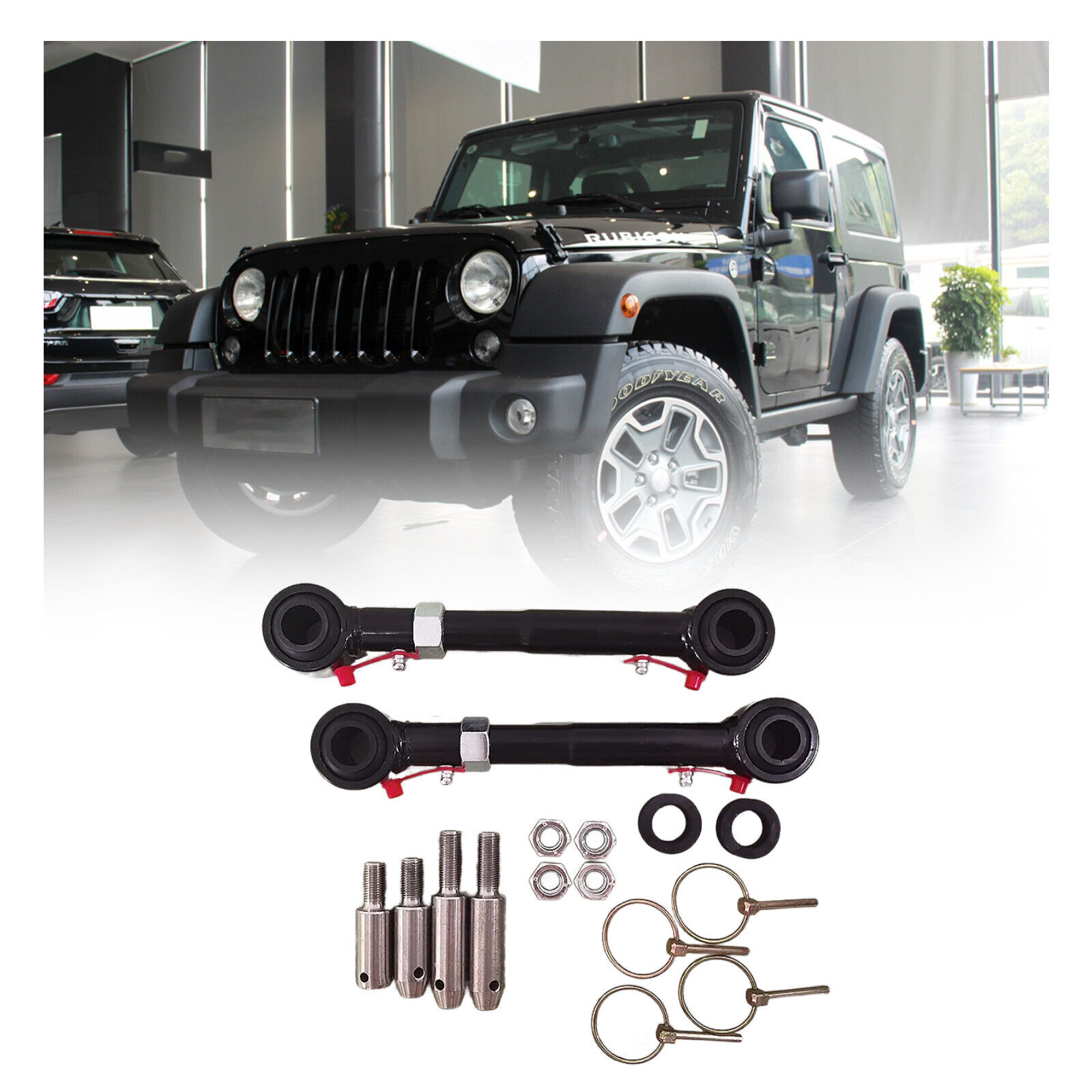 Front Quicker Disconnect System for Wrangler JK JKU 2007-2018 with 2.5\