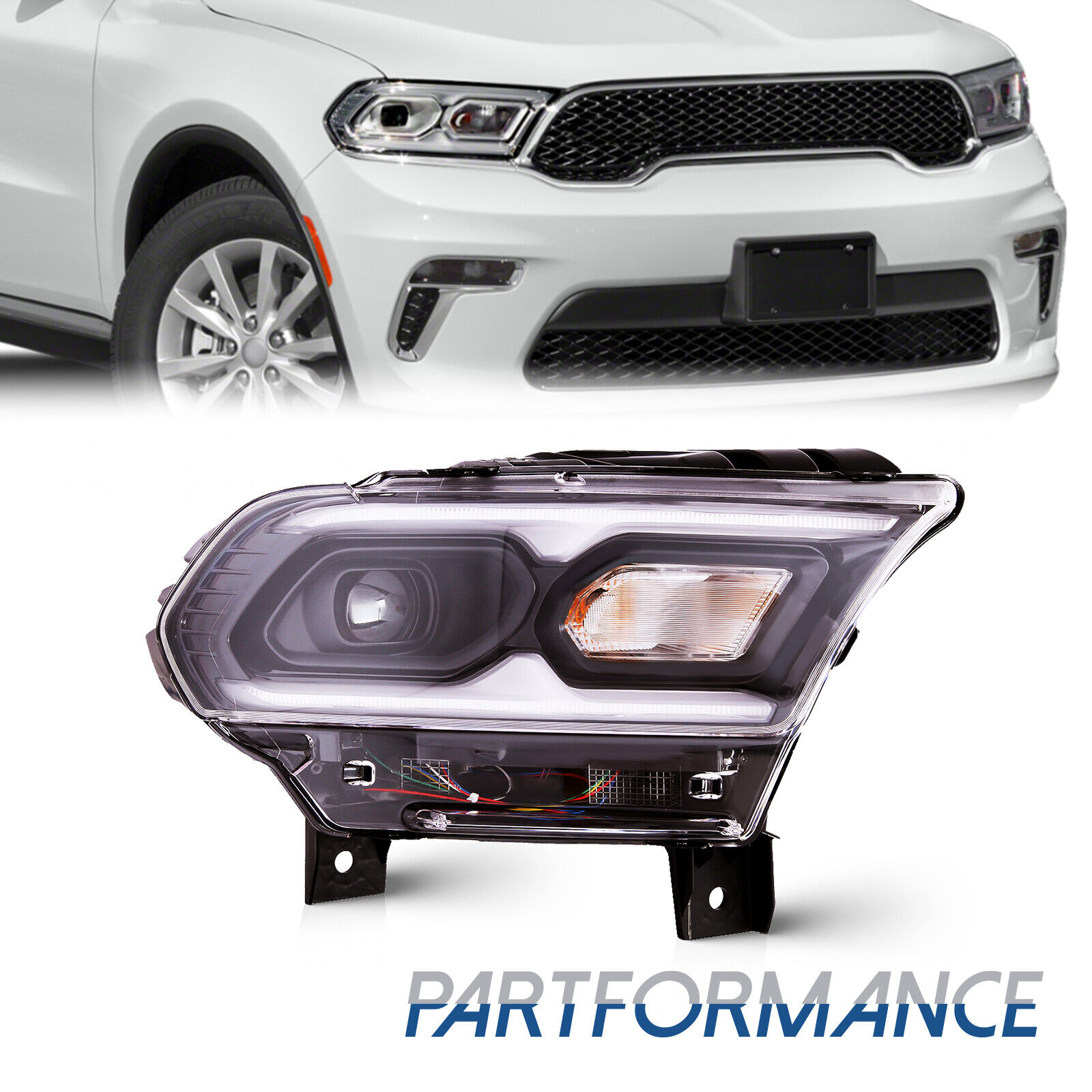 For Dodge Durango 2021 2022 2023 LED Headlight Right Passenger Side 68433778AE