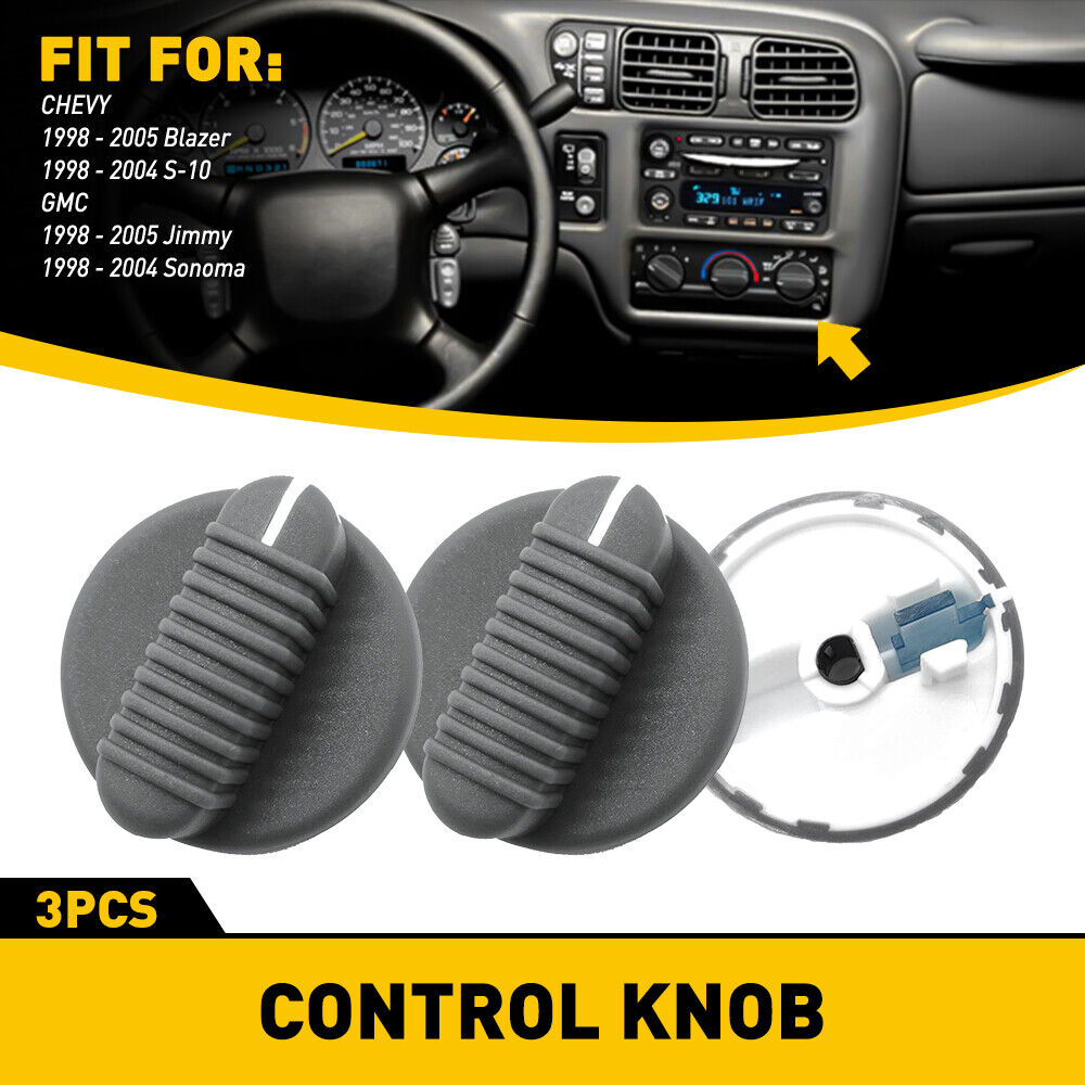 3x For 1998-2005 GMC Chevy Car Air Condition Switch Control A/C Knob Accessories