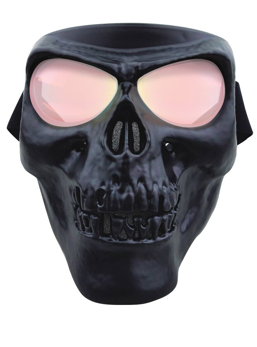 NWT Global Vision Polypropylene Skull Mask Black Clear Lens G-Tech Red