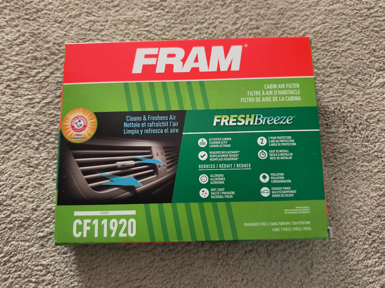 FRAM Fresh Breeze Cabin Air Filter CF11920