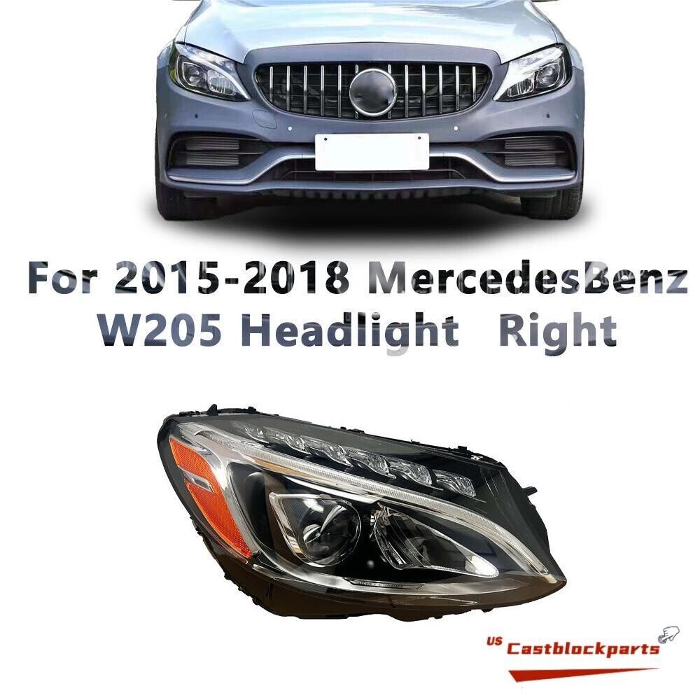 For Mercedes Benz C-Class C300 W205 2015 16 17 18 LED Headlight Right Passenger