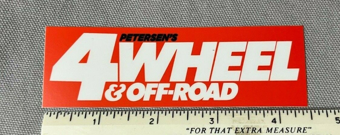 4 Wheel and Off Road Magazine sticker, 70's early 80's vintage 4x4 bronco scout