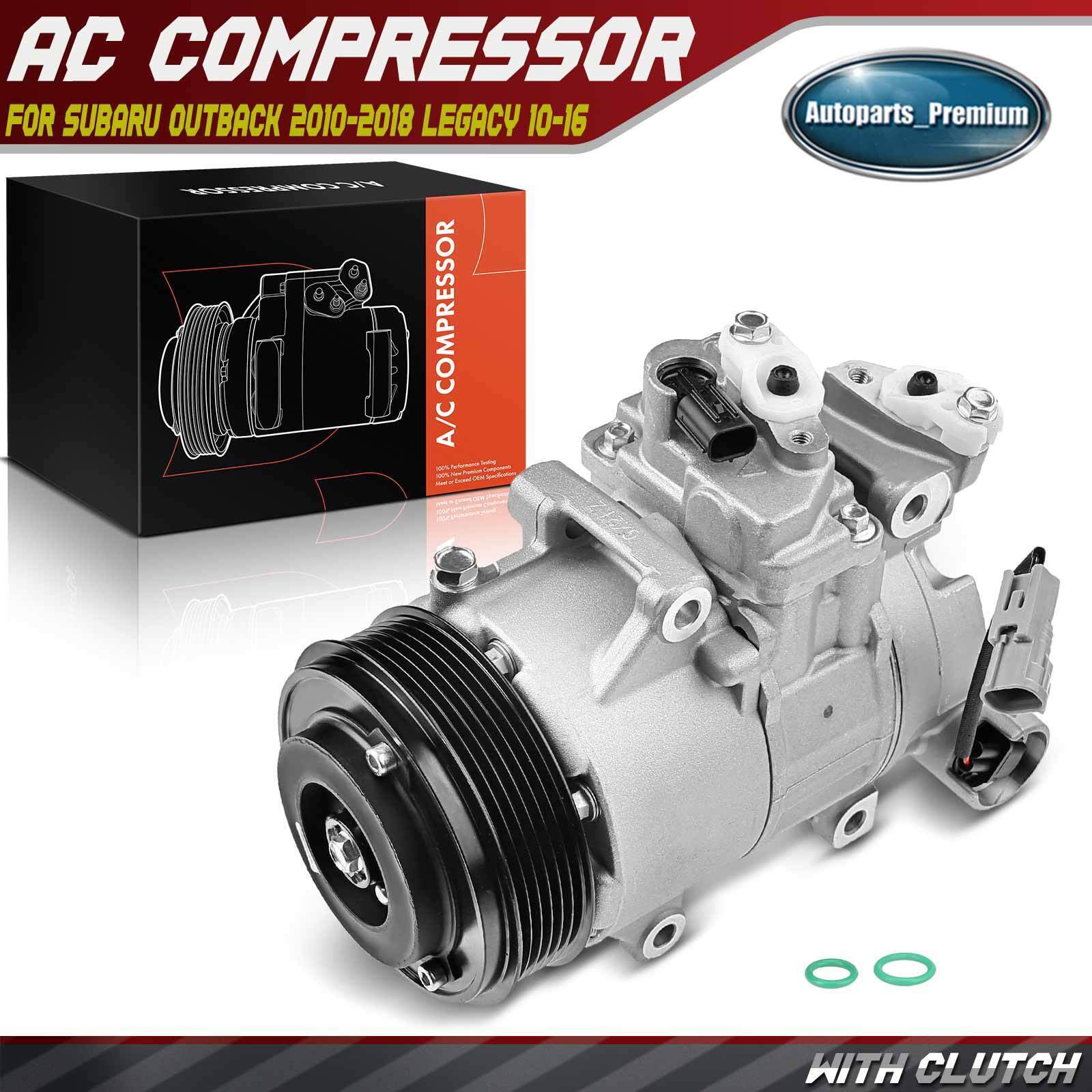 AC Compressor with Clutch for Subaru Legacy Outback 2010-2019 H4 2.5L H6 3.6L