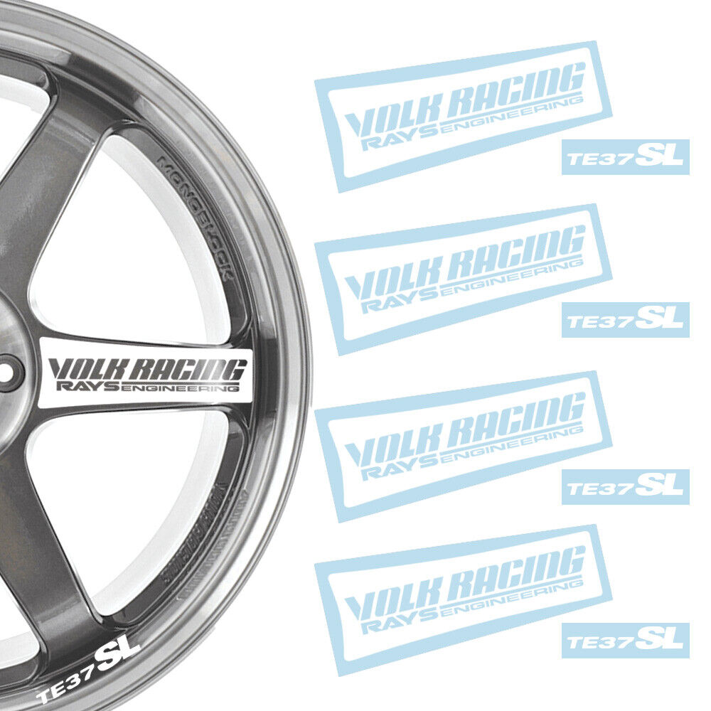 TE37SL Decal Set Vinyl Spoke Replacement Sticker For VolkRacing Rim Wheel 17/18