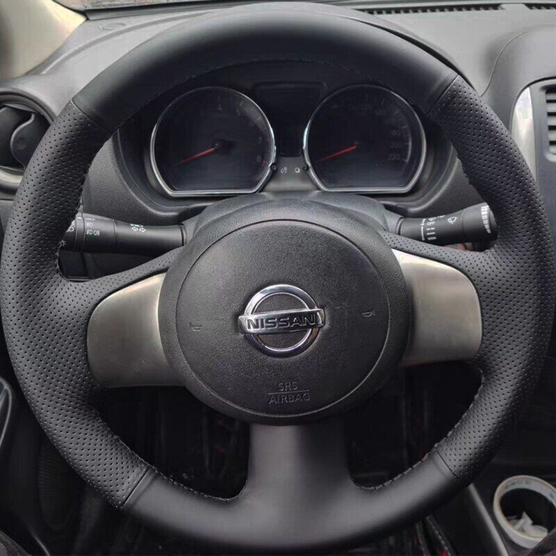 DIY Custom Car Steering Wheel Cover For Nissan March Sunny Versa 2013 Almera