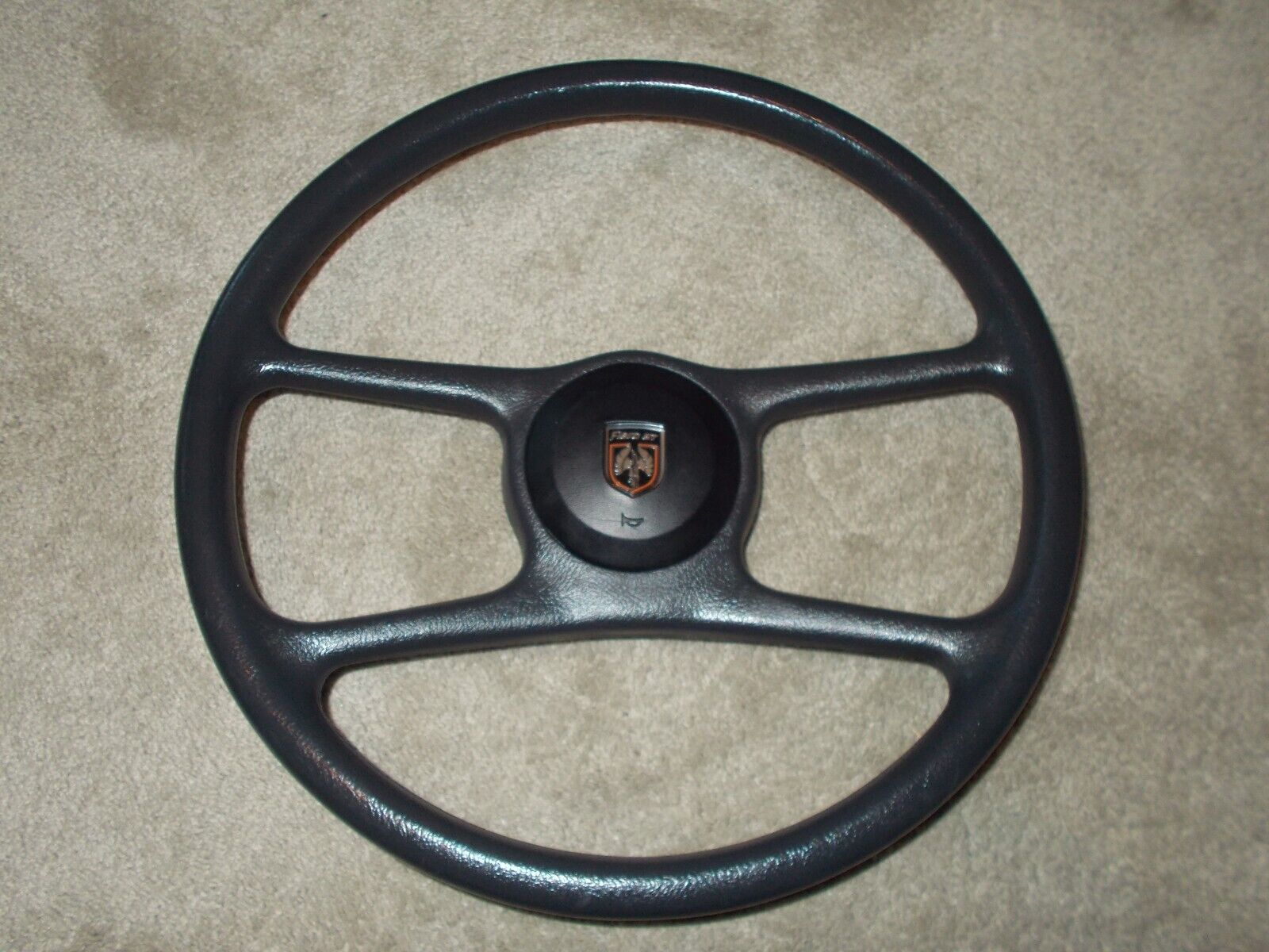 Pontiac Fiero, Firebird 1984-88 4-Spoke Vinyl Steering Wheel w/ Horn Pad OEM
