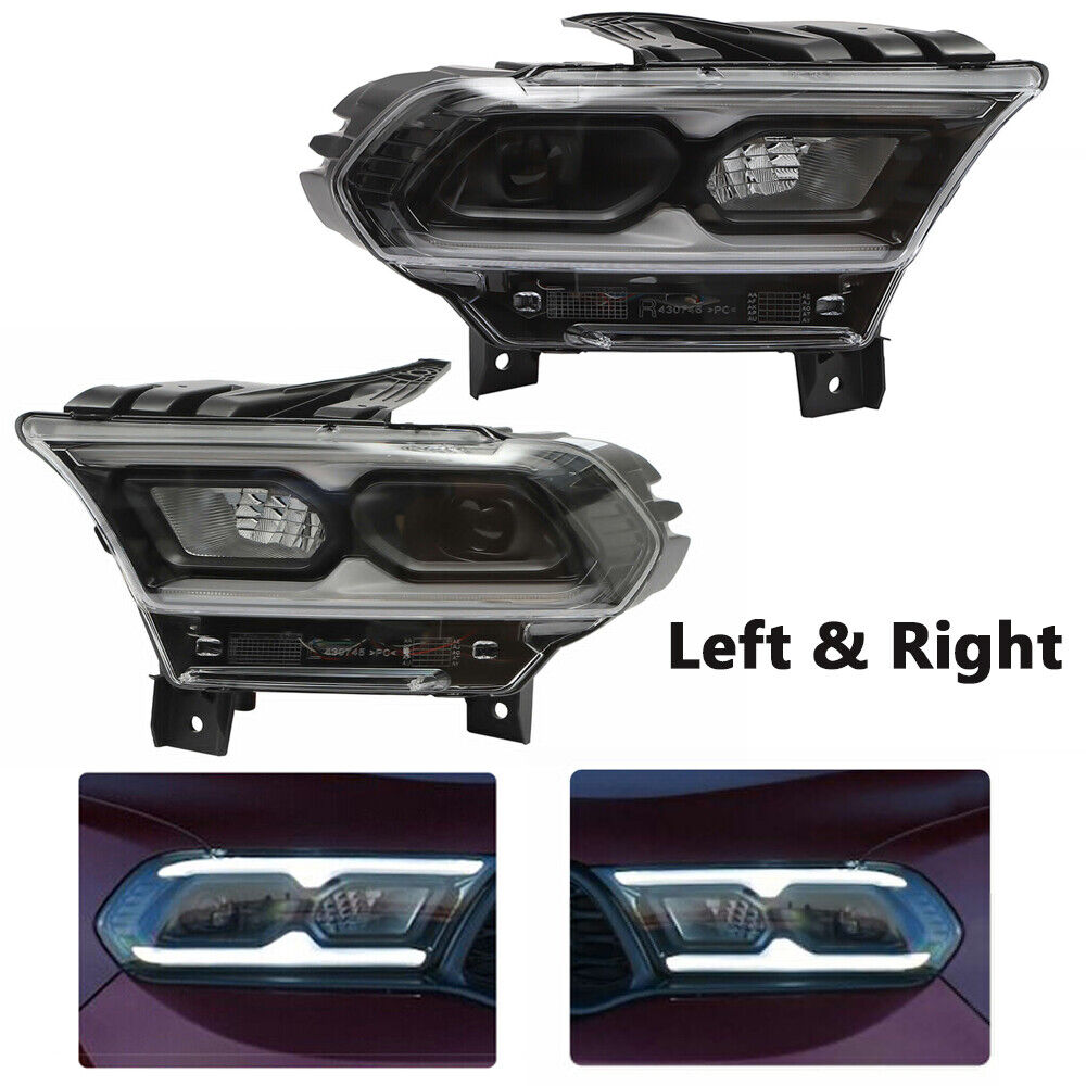 For Dodge Durango 2021 2022 2023 Black Full LED Headlight Driver&Passenger Side
