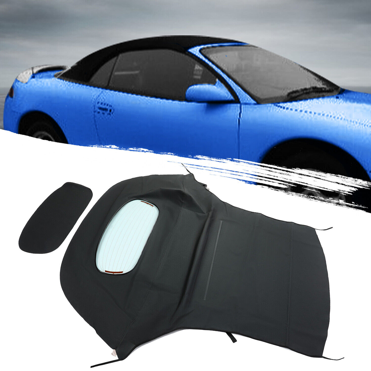 For Mitsubishi Eclipse 1995-99 Convertible Canvas Soft Top w/Heated Glass Window