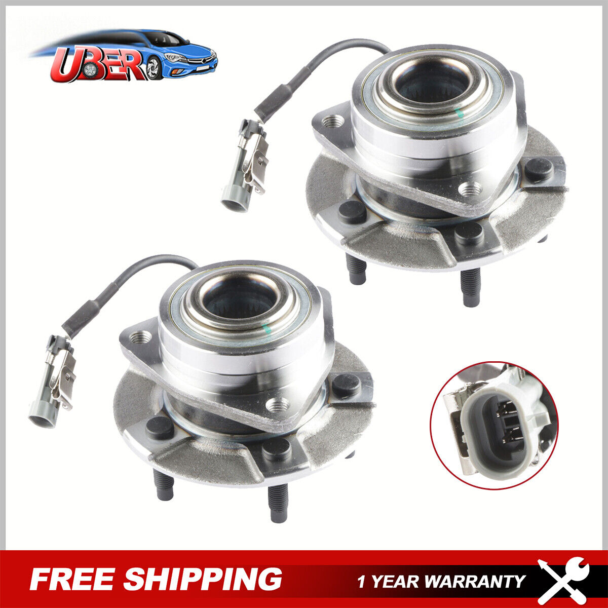 2x Front Wheel Hub Bearing W/ ABS For Chevy Equinox Saturn Vue Pontiac Torrent