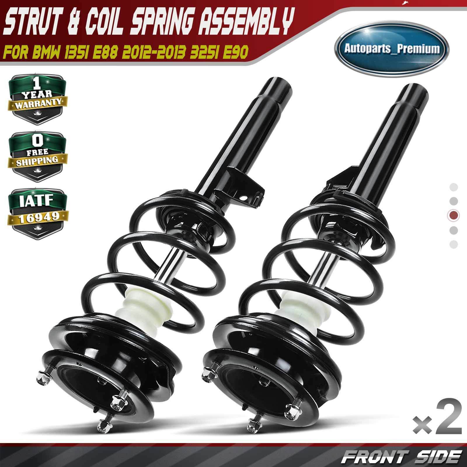 2x Complete Strut & Coil Spring Assembly for BMW 135i E88 12-13 325i E90 Front
