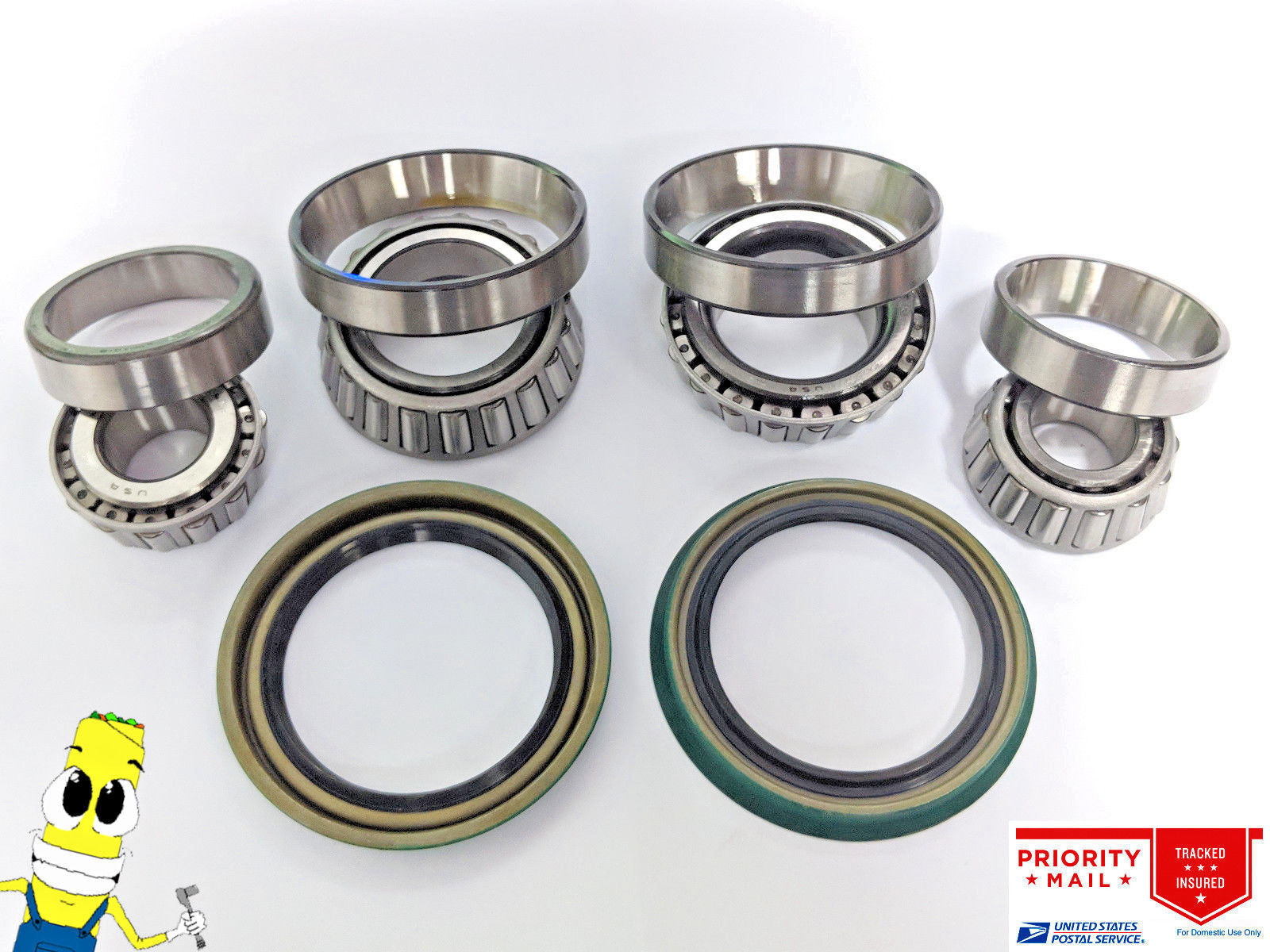 USA Made Front Wheel Bearings & Seals For FORD F-100 1968-1972 RWD