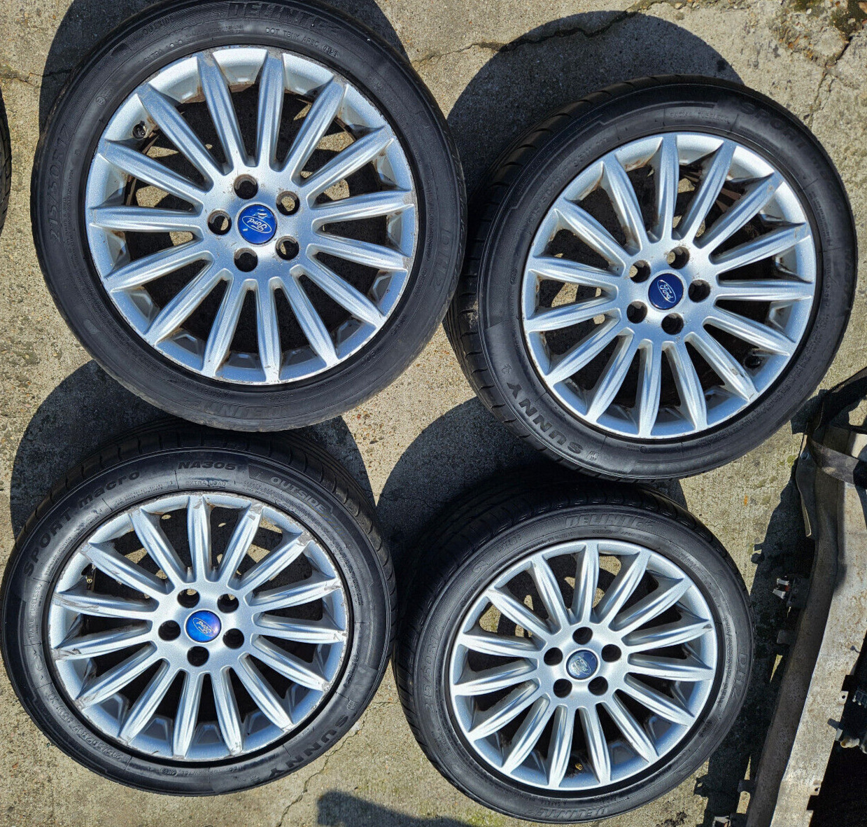 FORD MONDEO FOCUS 17 INCH ALLOY WHEELS + TYRES 215 50 17