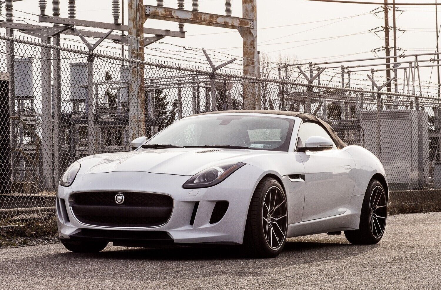 4 HP1 19 inch STAGGERED Black Rims fits 2014 JAGUAR F-TYPE