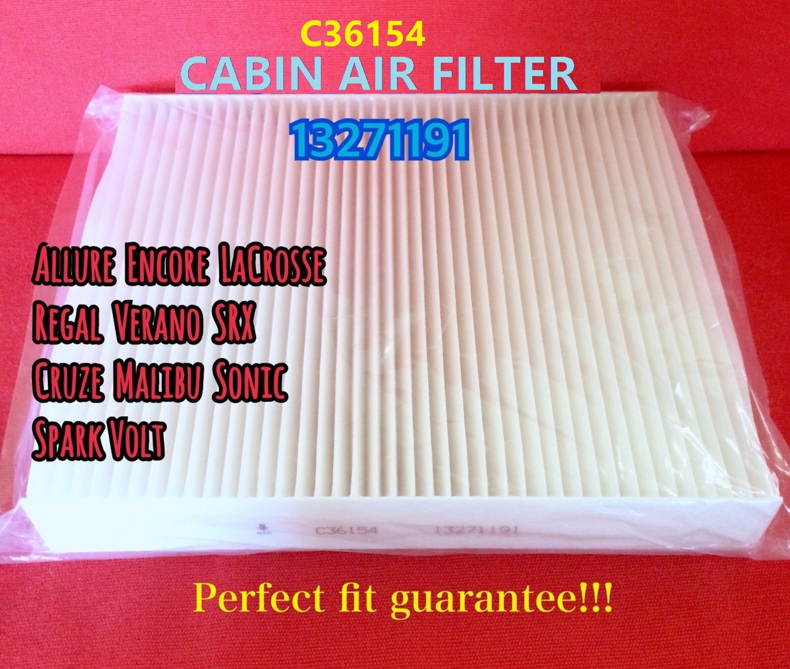 C36154 Cabin Air Filter For SRX Malibu LaCrosse Cruze Volt US Seller 13271191
