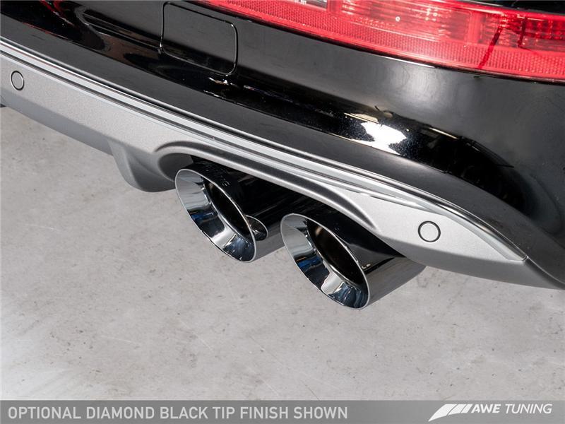 AWE Touring Edition Exhaust - Quad Outlet Diamond Black Tips for Audi 8R SQ5