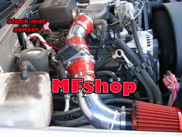 RED 2PC For 1996-2000 Chevy Tahoe 5.0L 5.7L V8 Air Intake Kit + Filter
