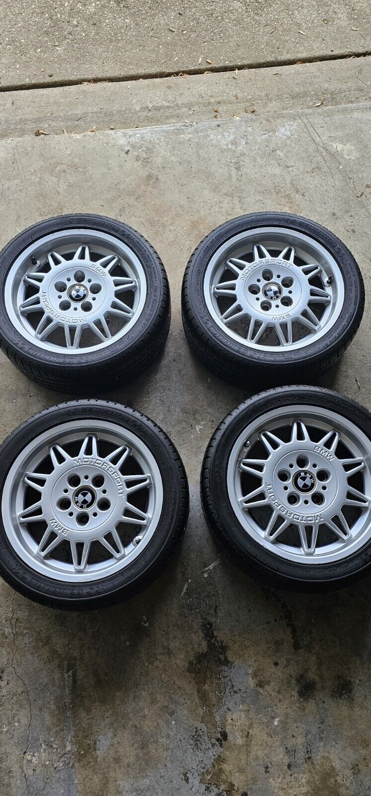 BMW 1995 E36 M3 STYLE 22 DS1 WHEELS AND TIRES  17x7.5 SQUARE OEM 