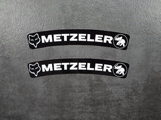 2pc Metzeler Fox stickers decals Sponsor Motocross VMX Tyres MX YZ KX Pick Size