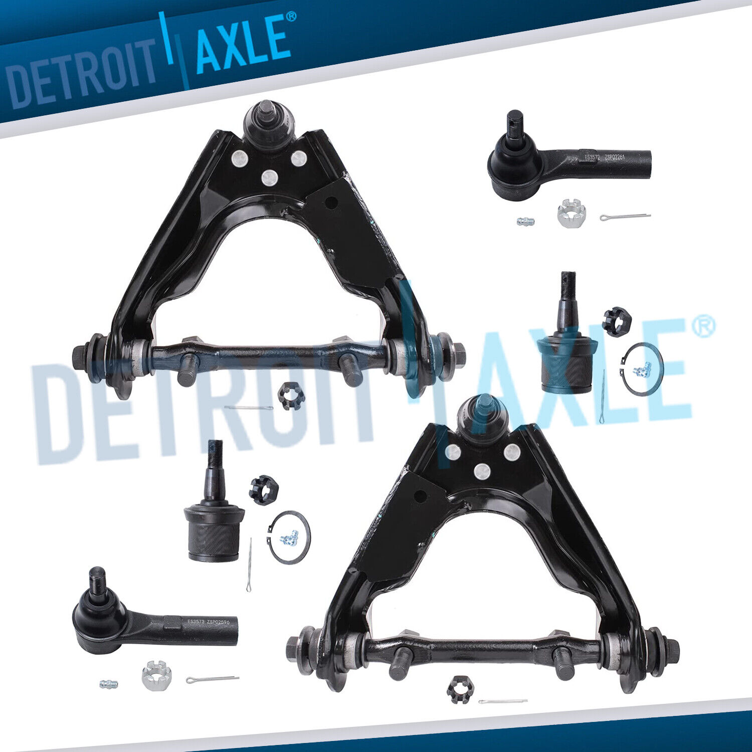 4x4 Front Upper Control Arm Lower Ball Joint Tierod Kit for Dodge Dakota Durango