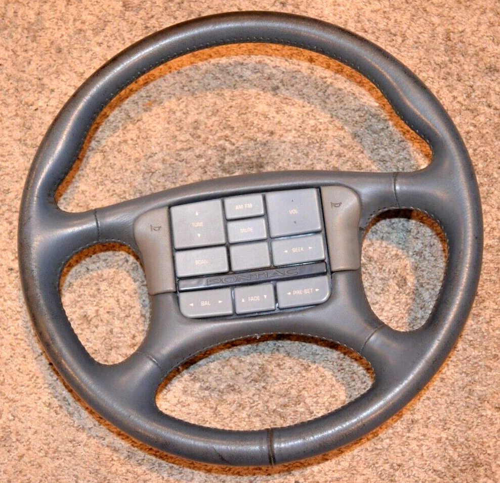 1989 1990 PONTIAC 6000 STE STEERING AUTHENTIC wheel oem horn SWITCHES GRAY PAD