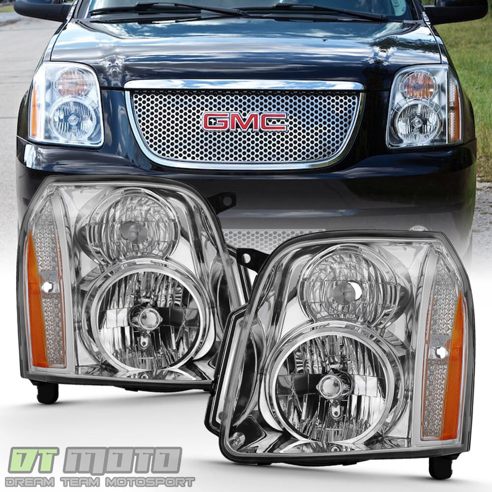 2007-2014 GMC Yukon Denali XL1500 2500 Headlights Headlamps Left+Right 07-14