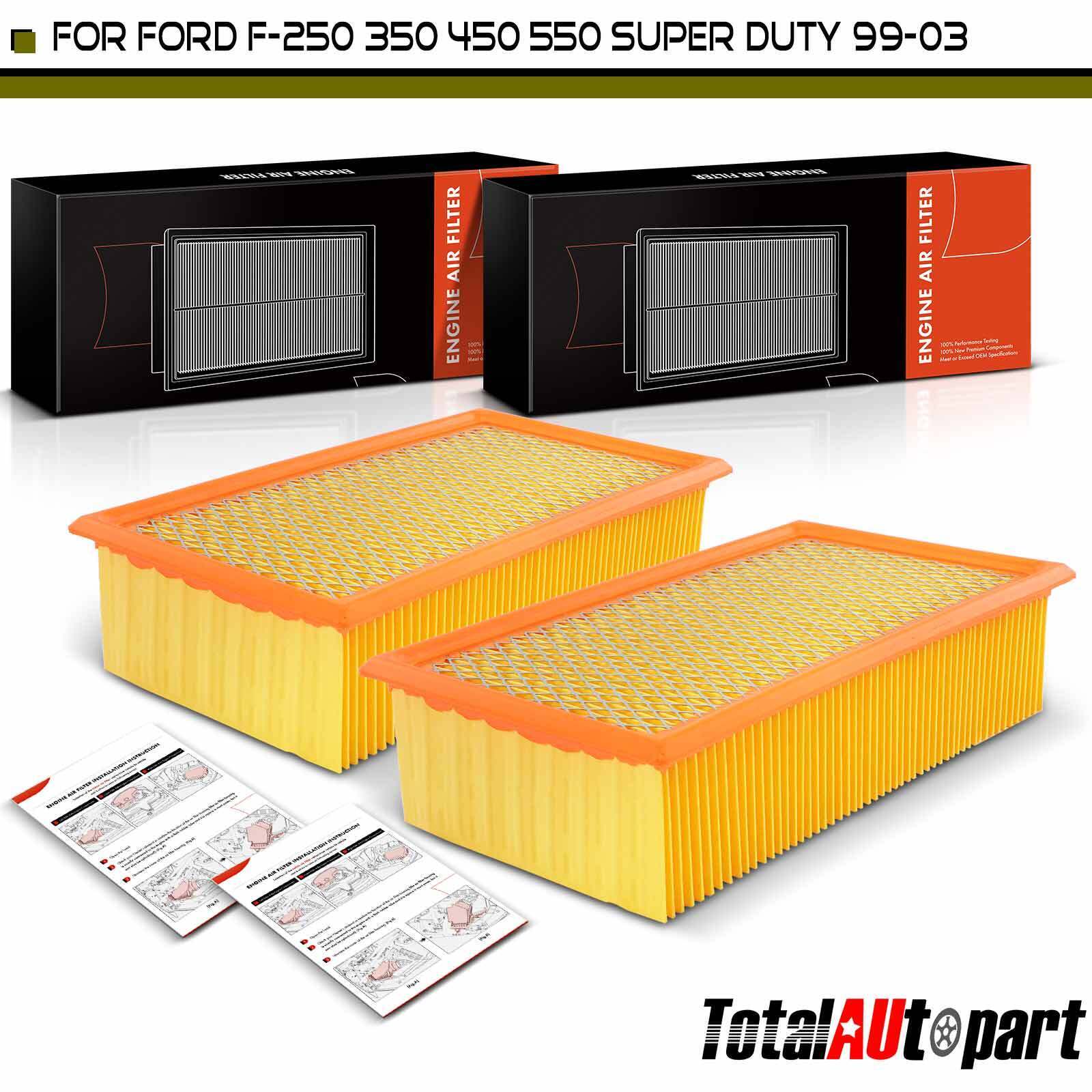 2x Engine Air Filter for Ford Excursion F-250 Super Duty F-350 Super Duty 7.3L