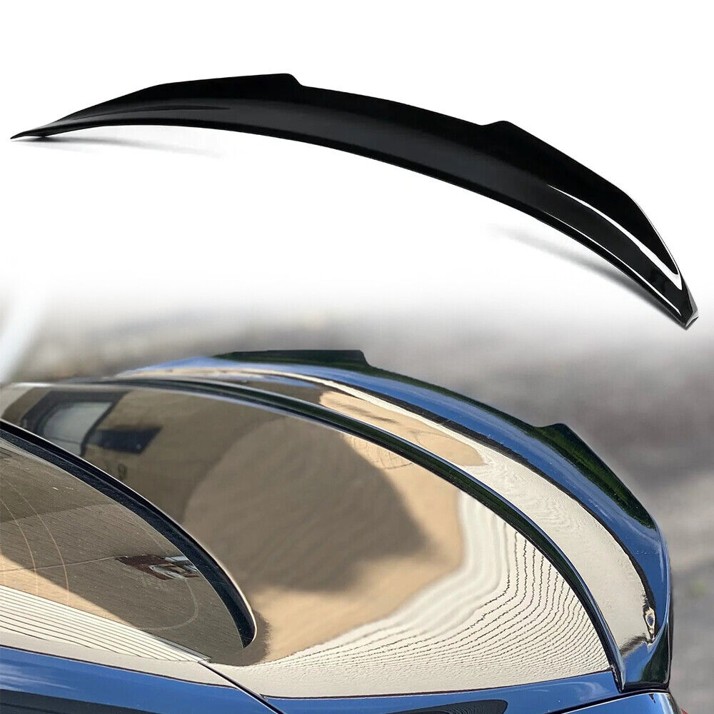 Black Rear PSM-Style Gloss Trunk Lid Spoiler Wing Lip For 2017-2022 Infiniti Q60