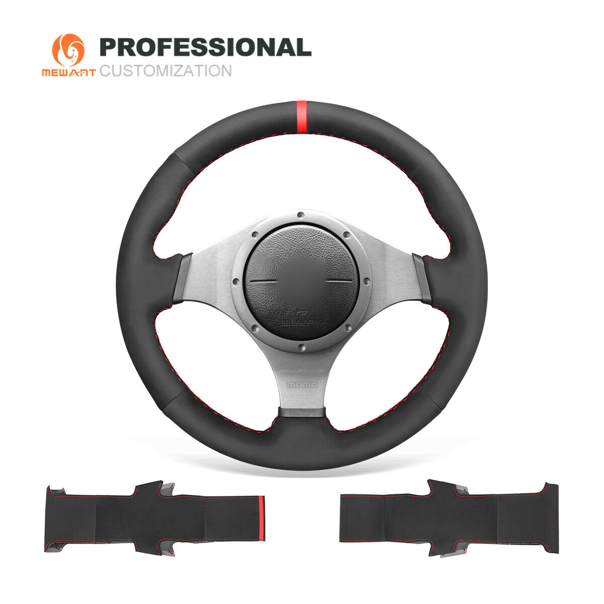 Synthetic Suede Car Steering Wheel Cover for Mitsubishi Lancer Evo 9 IX 8 VIII 