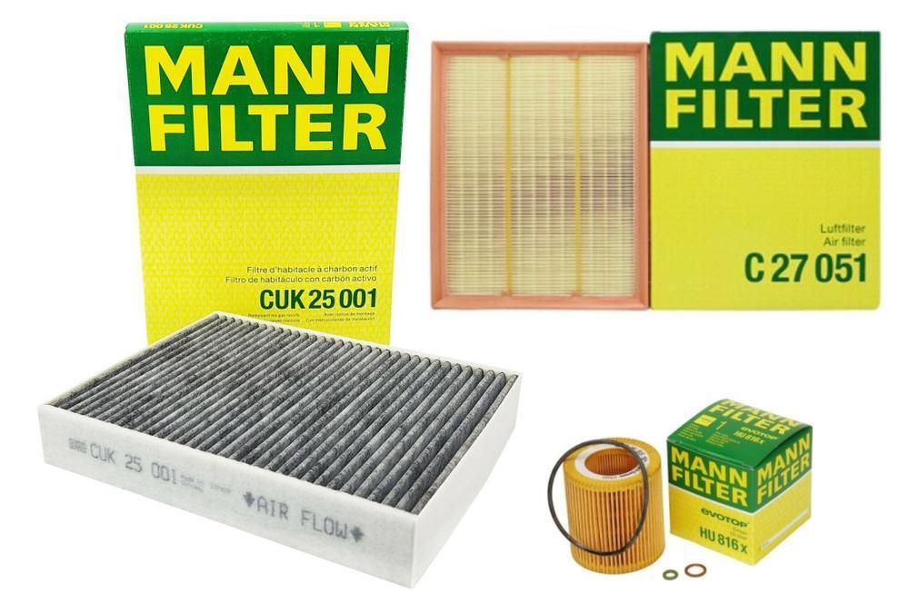 Mann Oil Air Carbon Cabin Filter Service Kit for BMW F22 F23 F30 F32 335i 435i