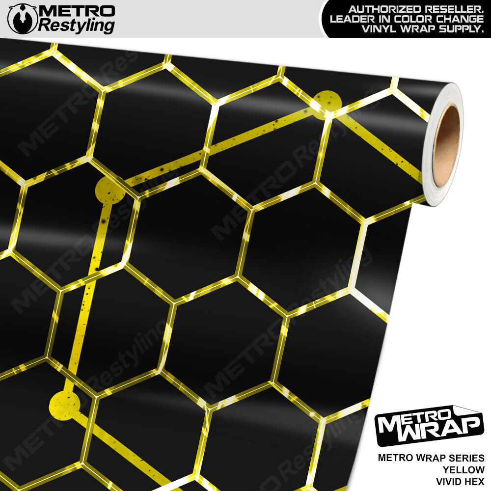 Metro Wrap Vivid Hex Yellow Premium Vinyl Film