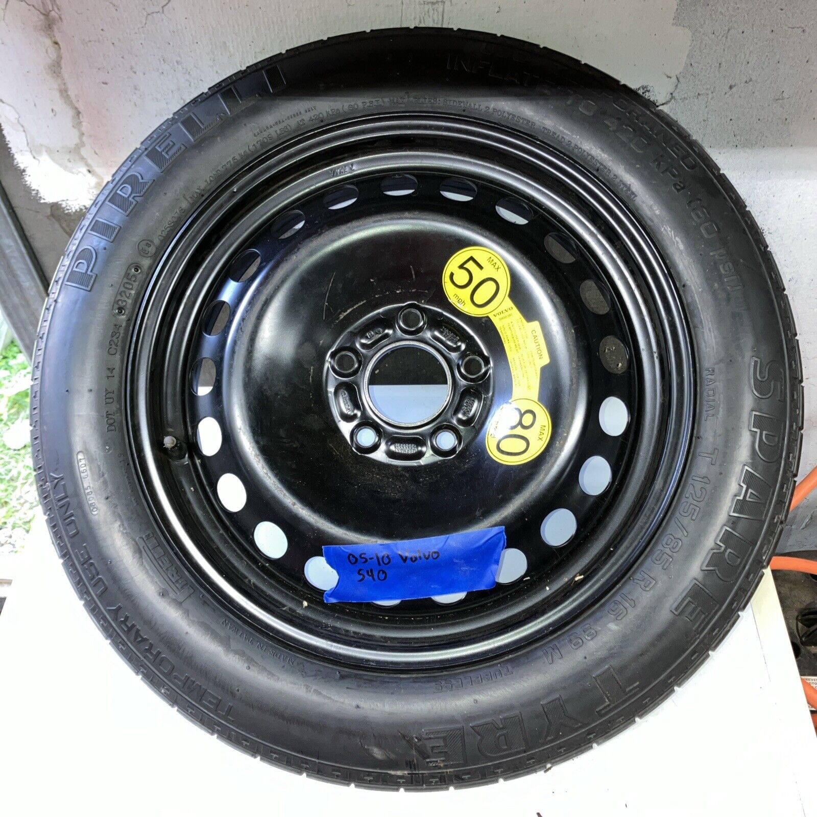 Spare Tire 16’’ Fits: 2005-2010 Volvo S40 V50 Compact Donut
