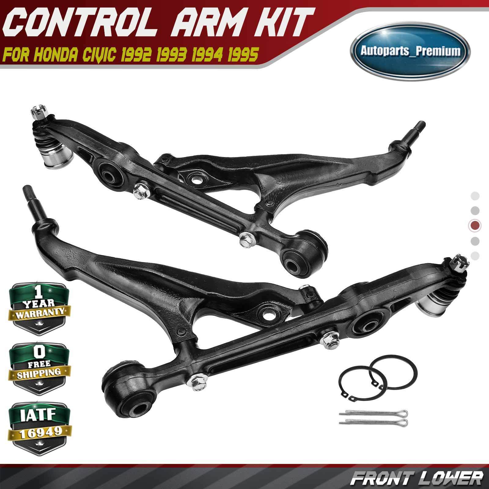 2x Front Lower Control Arms for Acura Integra 1994-2001 Honda Civic 1992-1995