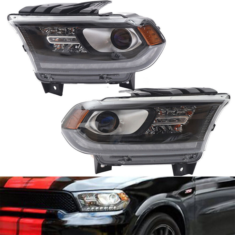 For 2016-2020 OEM Dodge Durango Halogen Headlights LED DRL Left & Right Side
