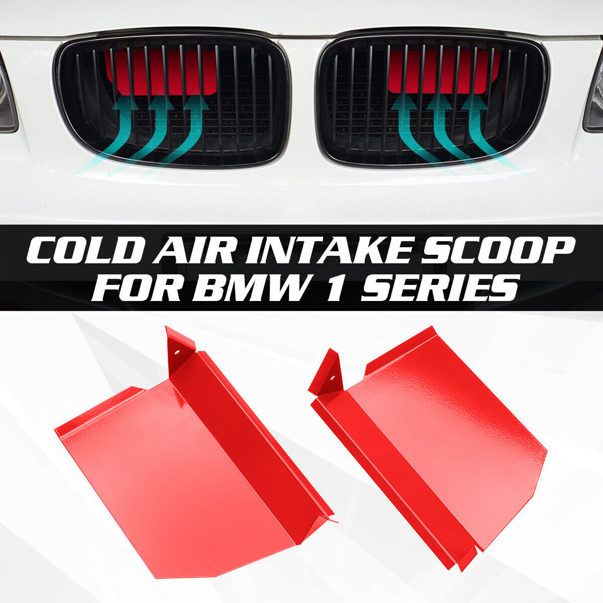 Air Intake Scoops for BMW E81/E82/E88 1 Series (128i/135i/1m) 2008-2015 Red