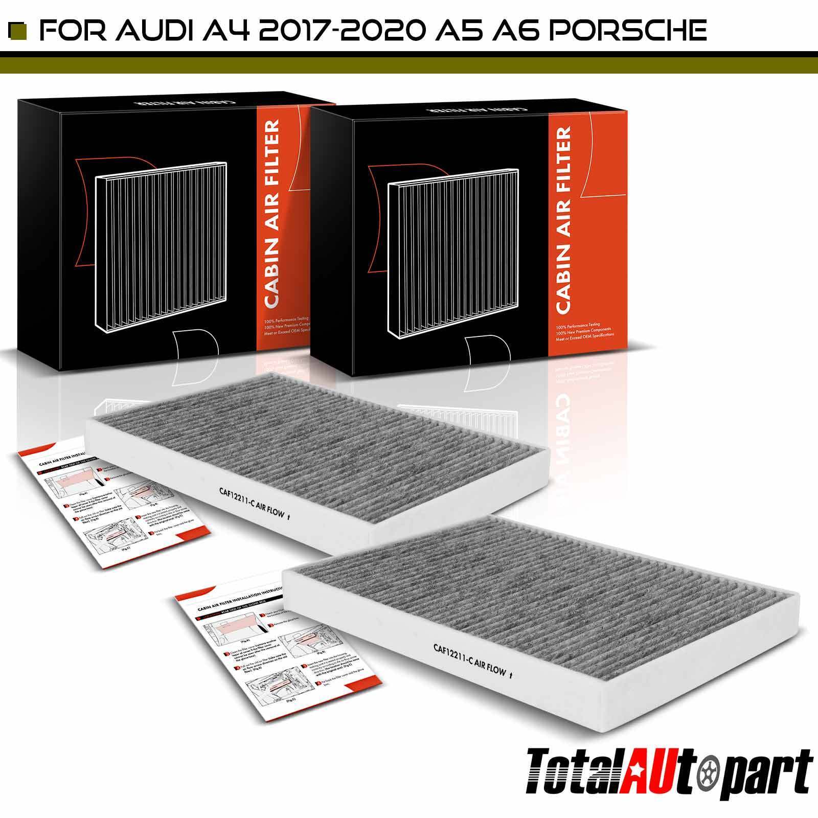 2x Activated Carbon Cabin Air Filter for Audi A4 A5 Quattro RS5 Porsche Cayenne